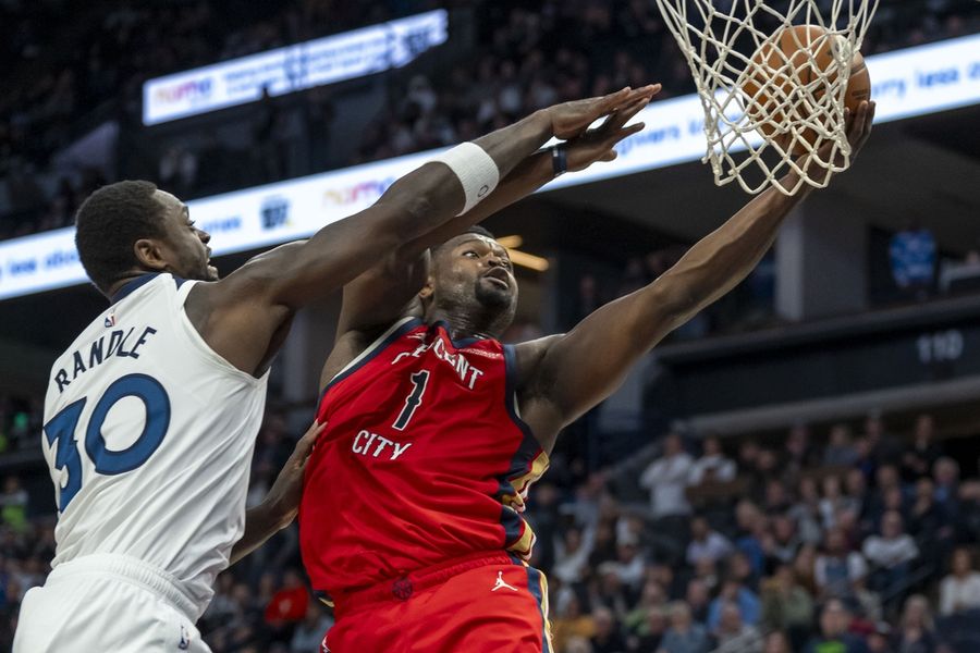 NBA: New Orleans Pelicans at Minnesota Timberwolves