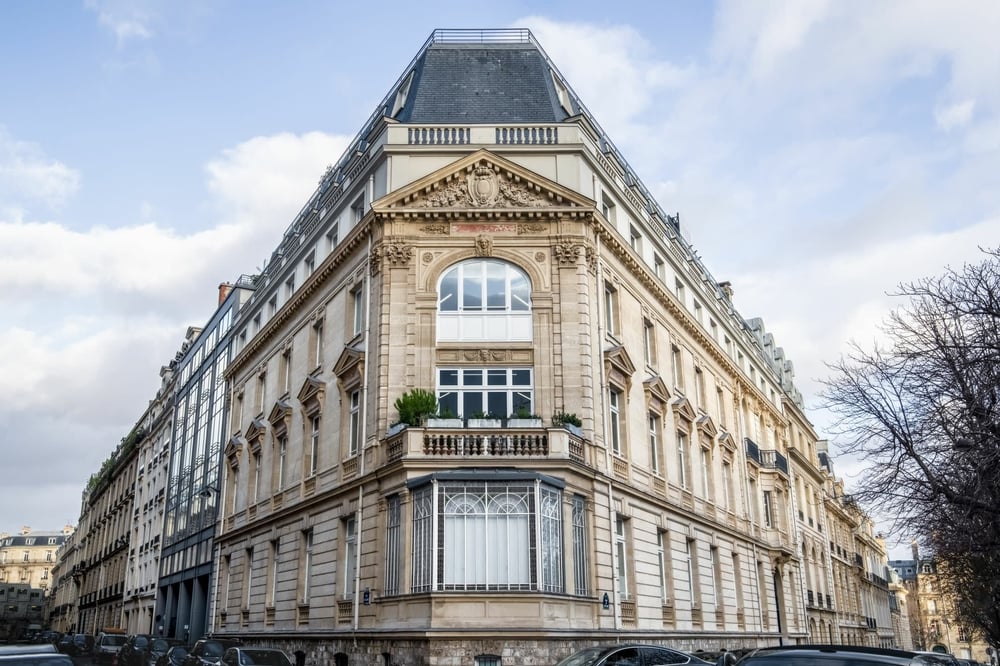 Maison Margiela headquarters on Place des États-Unis, Paris.