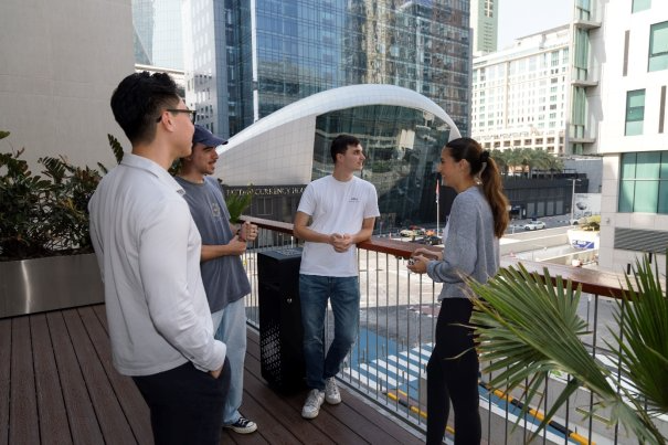 SKEMA students on the Dubai business school campus.