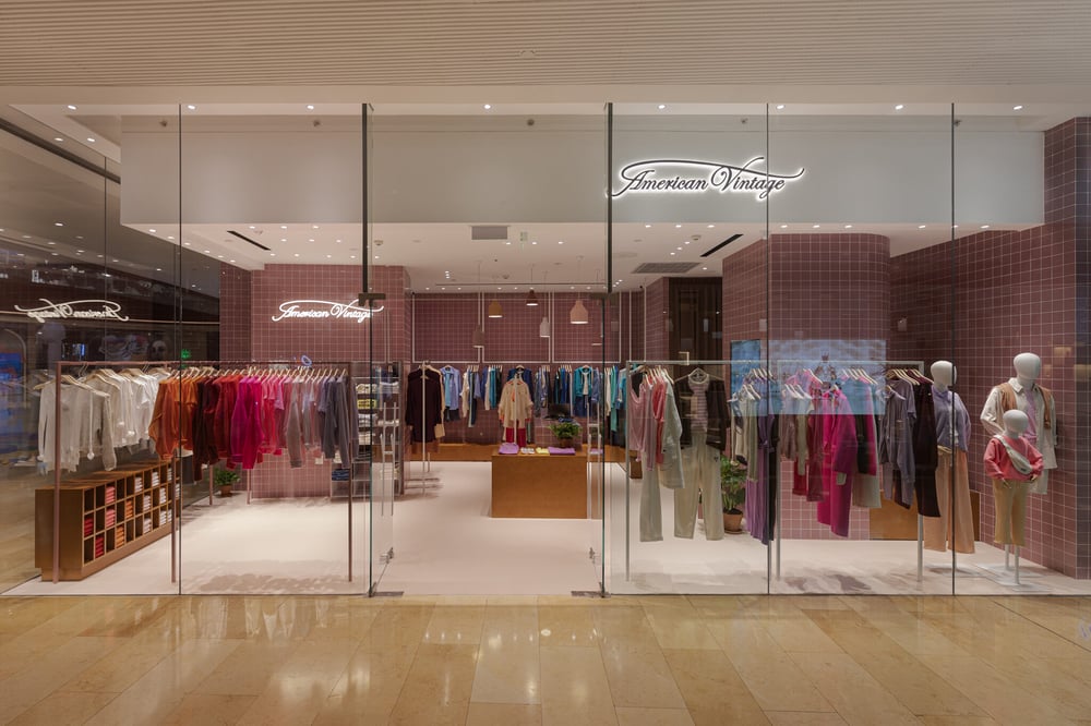 The American Vintage store opened a few months ago in Guangzhou, China