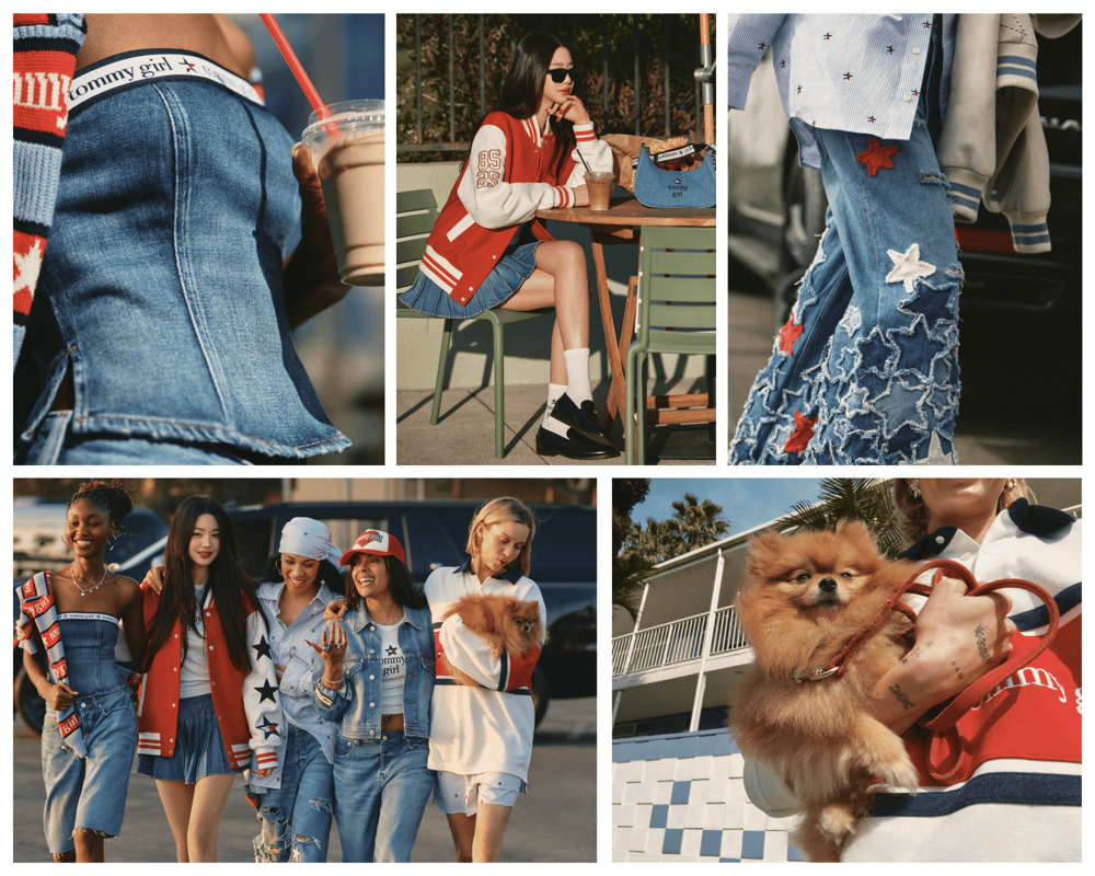 From frayed denim and varsity jackets to star-spangled jeans, the Tommy Girl Spring 2025 collection blends archival elements with fresh styling.