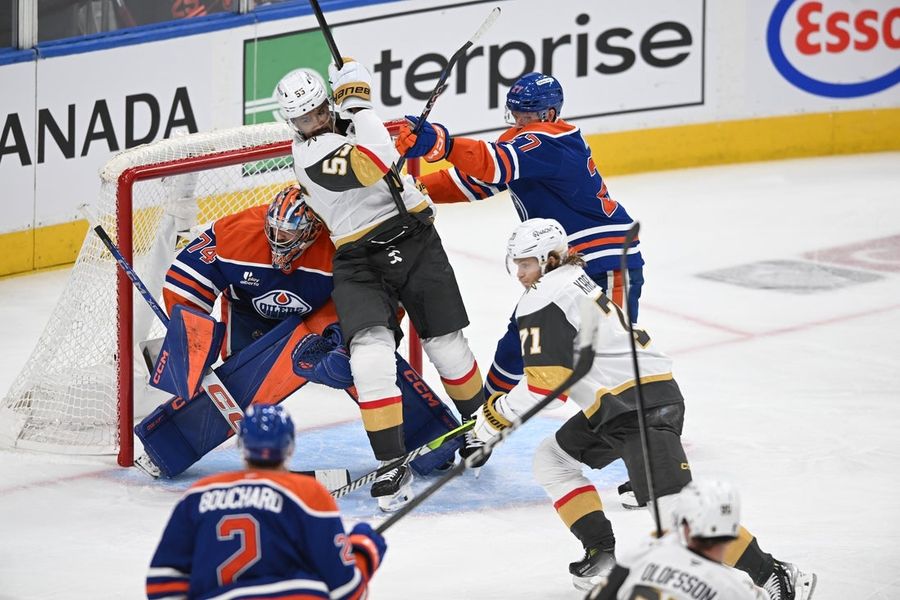 NHL: Stanley Cup Playoffs-Vegas Golden Knights at Edmonton Oilers