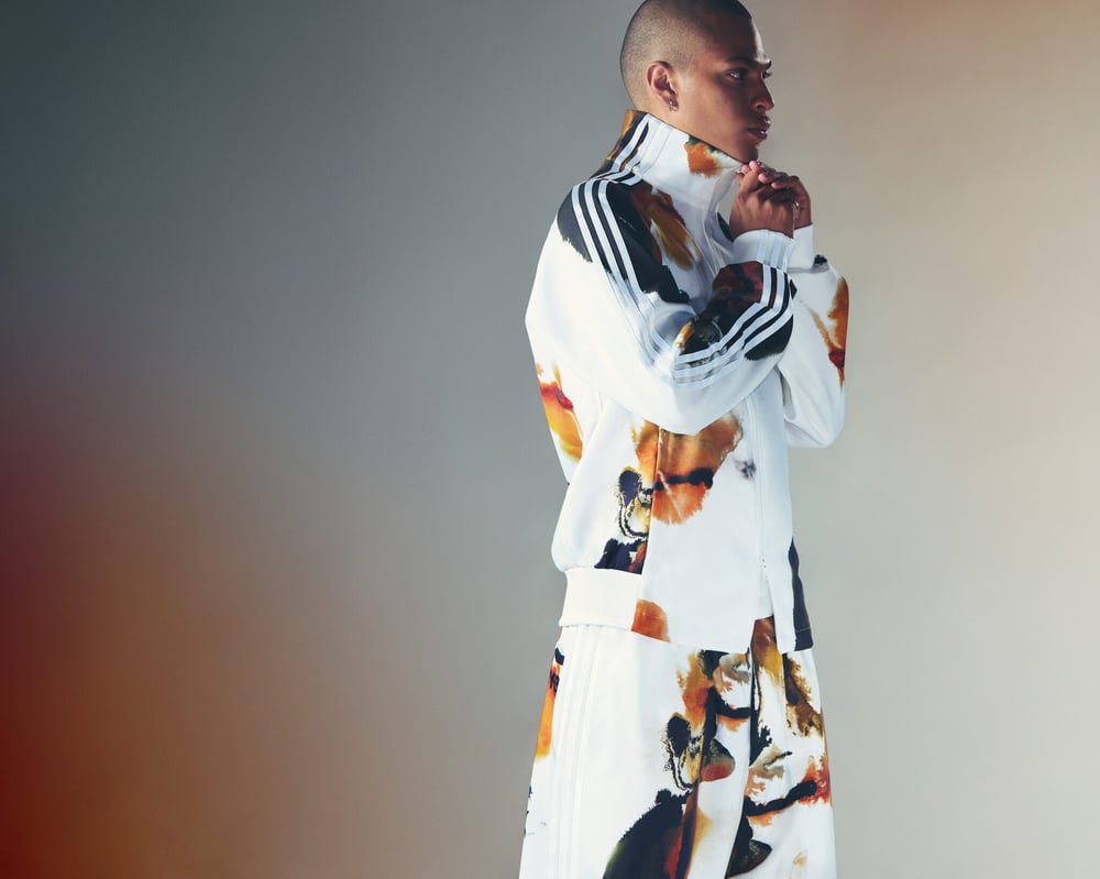Amber Ink meets Three Stripes in Y-3 FW25 tracksuit.