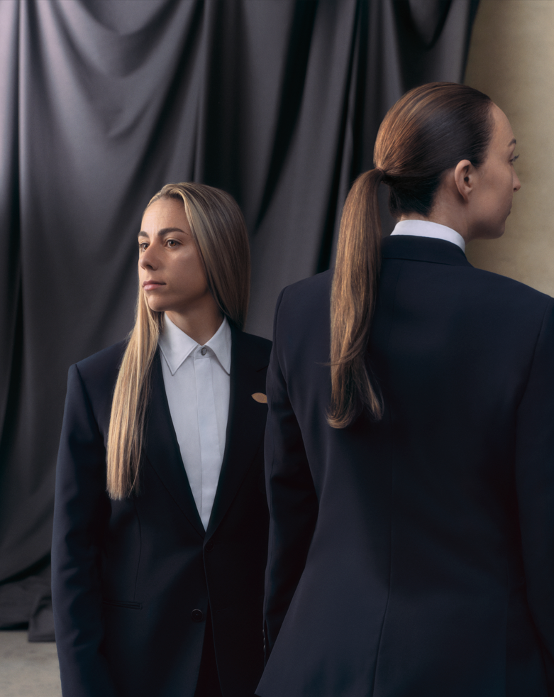 Louis Vuitton formal wear for Real Madrid’s women’s soccer team players.