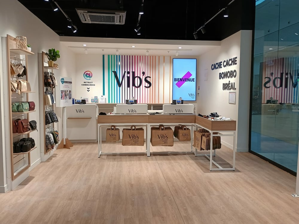 The interior of the Vib's store inaugurated at the end of 2024 in the Aéroville shopping center in Paris.