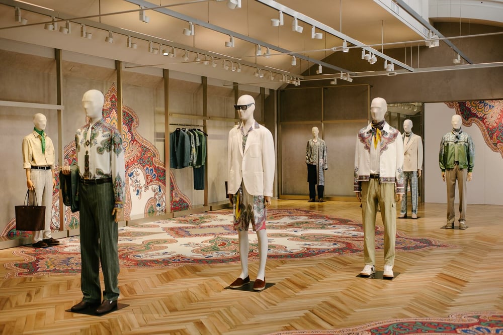 Etro Spring/Summer 2026 menswear collection by Marco De Vincenzo, presented at the brand’s historic Via Spartaco headquarters.