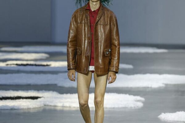 Prada: Sibylline chic amid zinnias