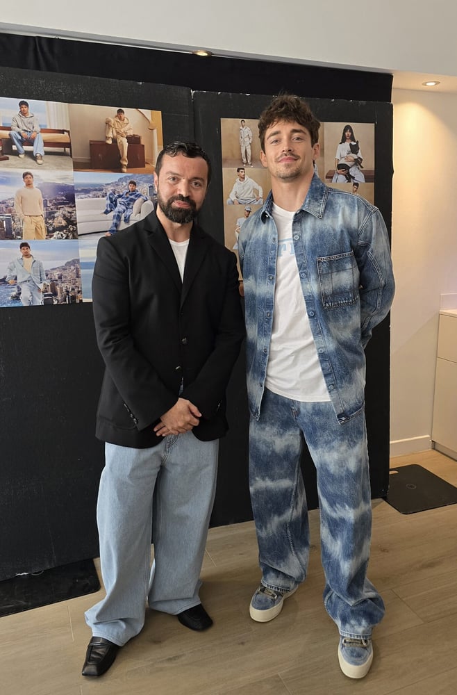Rocco Iannone with Charles Leclerc at the Fairmont Hotel in Monaco.