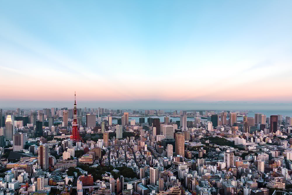 View of Tokyo skyline, where Chanel will stage Galerie du 19M this fall