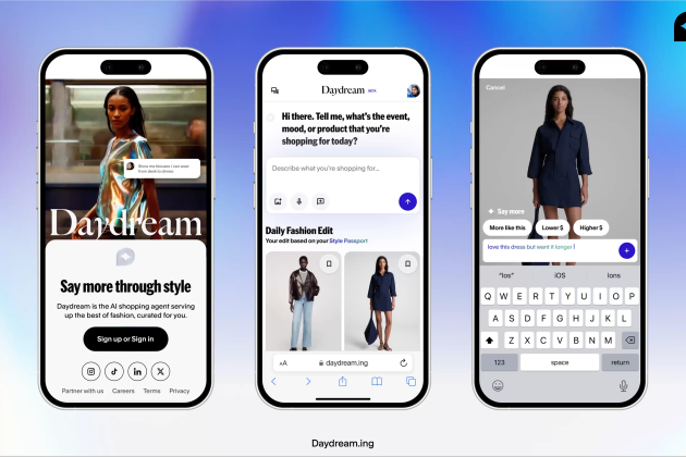 Daydream launches as the world’s first AI fashion shopping agent.