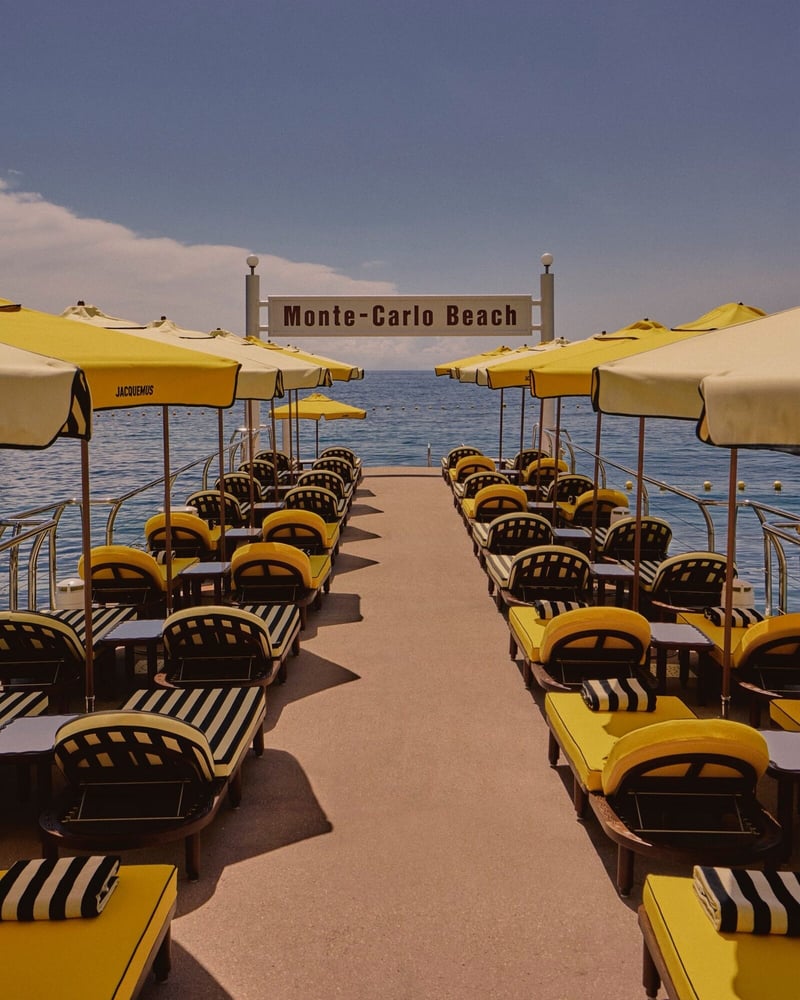 Stripes from the Parisian label at the Monte-Carlo Beach Club