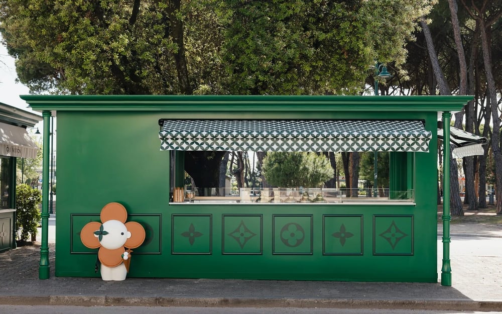 The retro chic ice cream kiosk from the French label