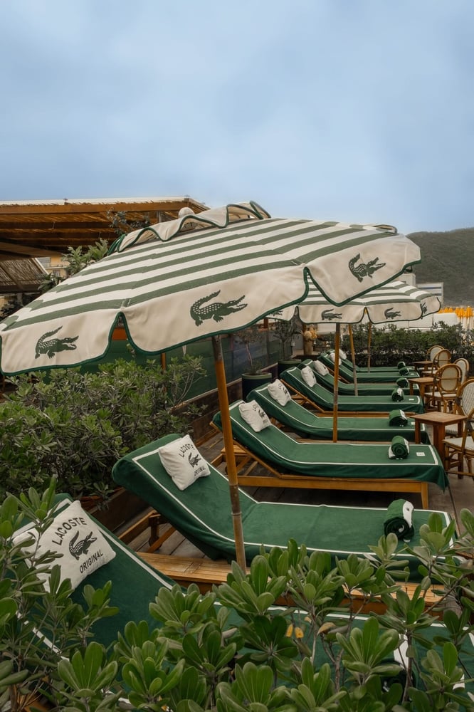 The crocodile brand sets up shop in Sestri Levante, Liguria