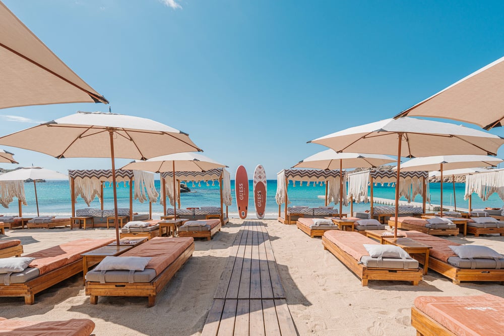 Guess adds Mykonos and Kalua Beach Club to its summer destinations this season