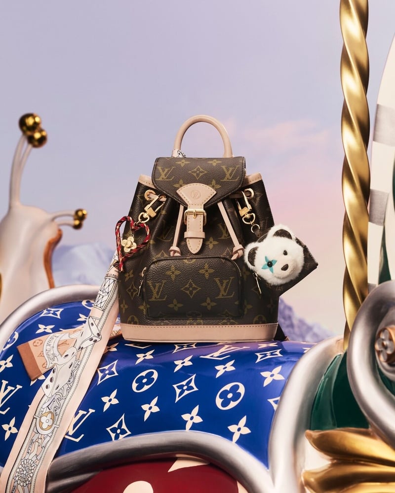 Charms on a Louis Vuitton bag