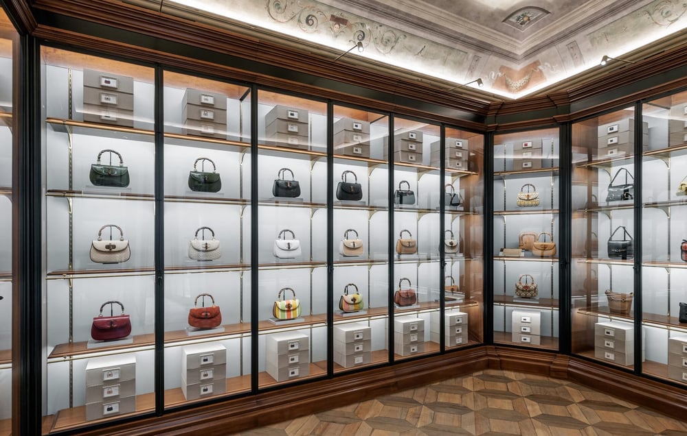 Inside a Gucci store