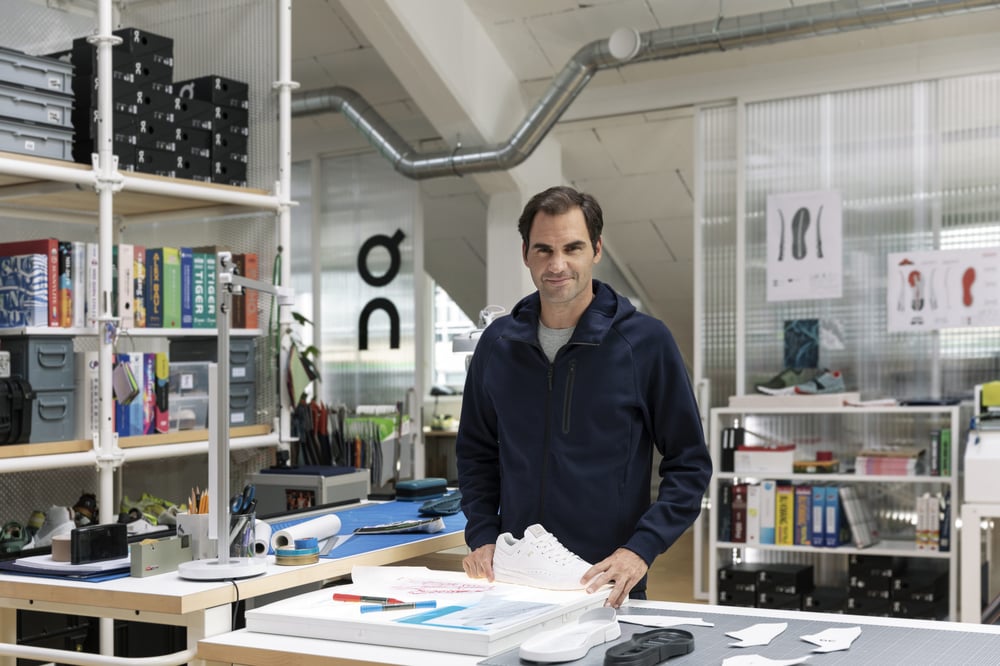 Tennis player Roger Federer backs On